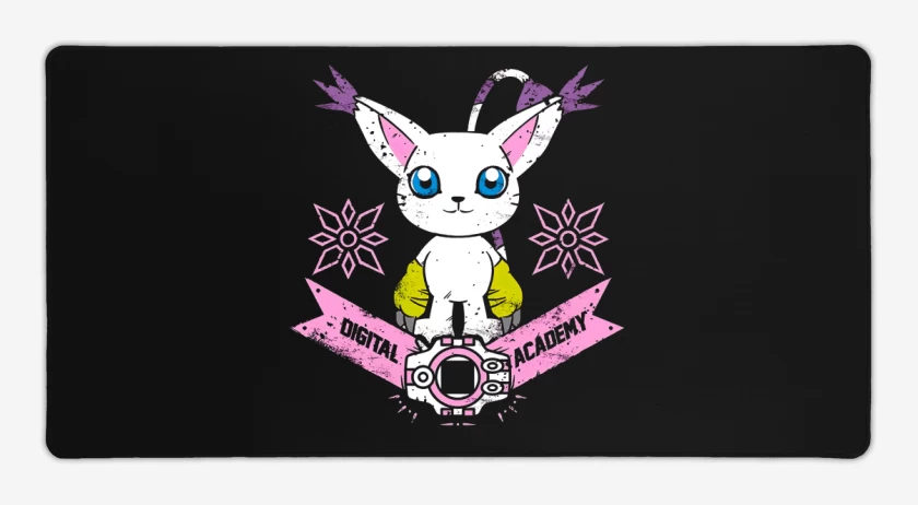 Mouse pad Gamer Negro de Gatomon