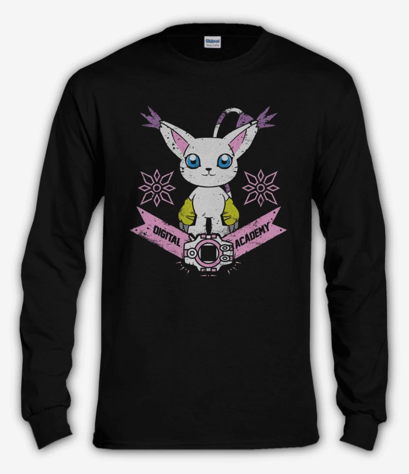 Polera manga larga Negro de Gatomon
