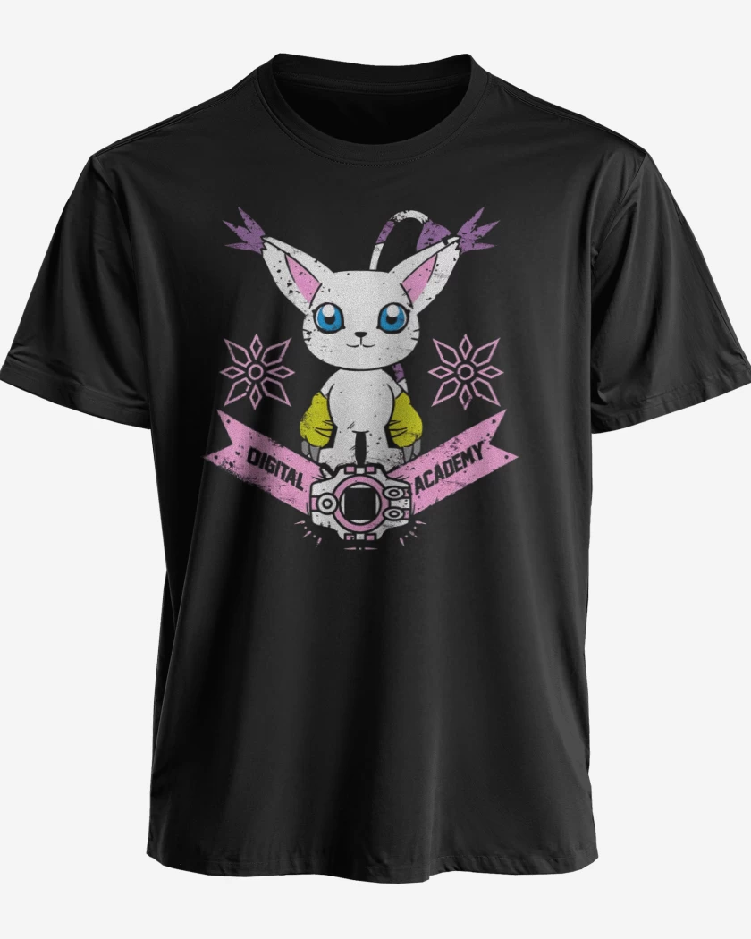 Polera premium Negro de Gatomon