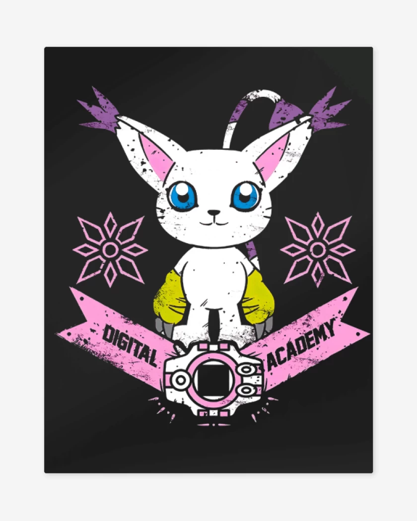 Print metalico Negro de Gatomon
