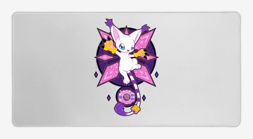 Mouse pad Gamer Blanco de Gatomon 2