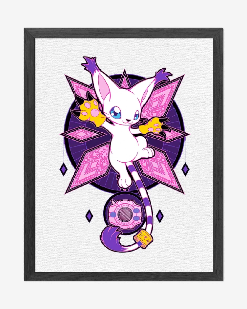 Cuadro decorativo Blanco de Gatomon 2