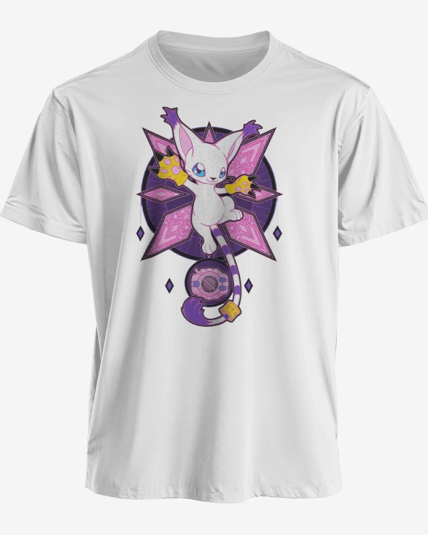 Polera premium Blanco de Gatomon 2