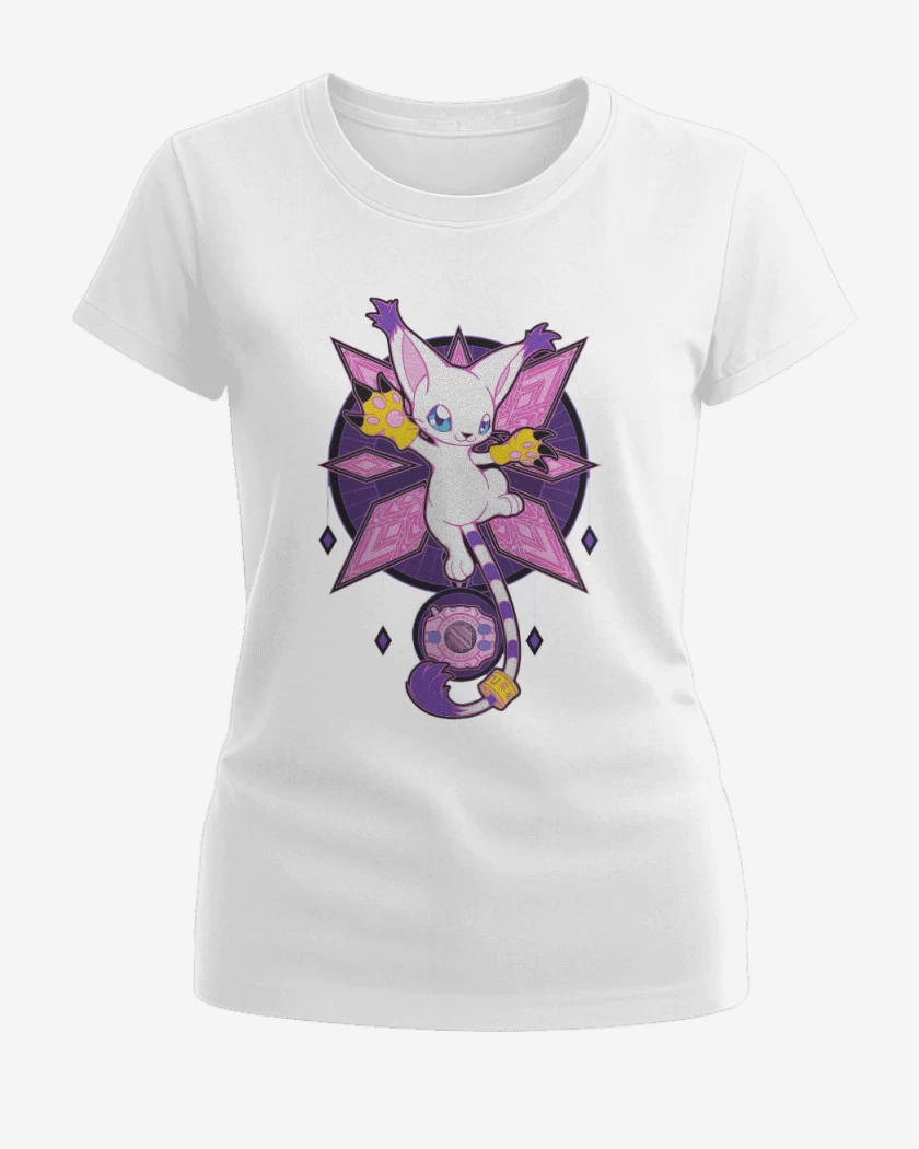 Polera de Mujer Blanco de Gatomon 2