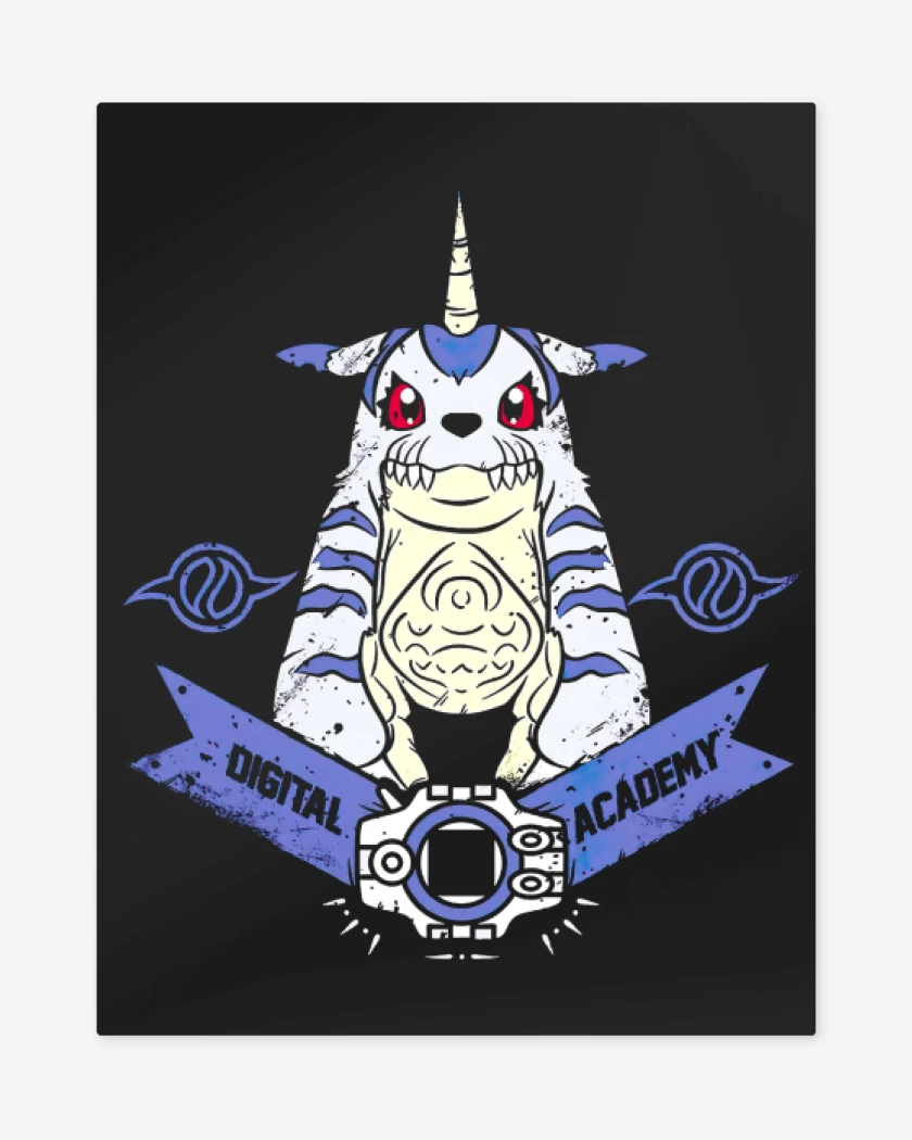 Print metalico Negro de Gabumon
