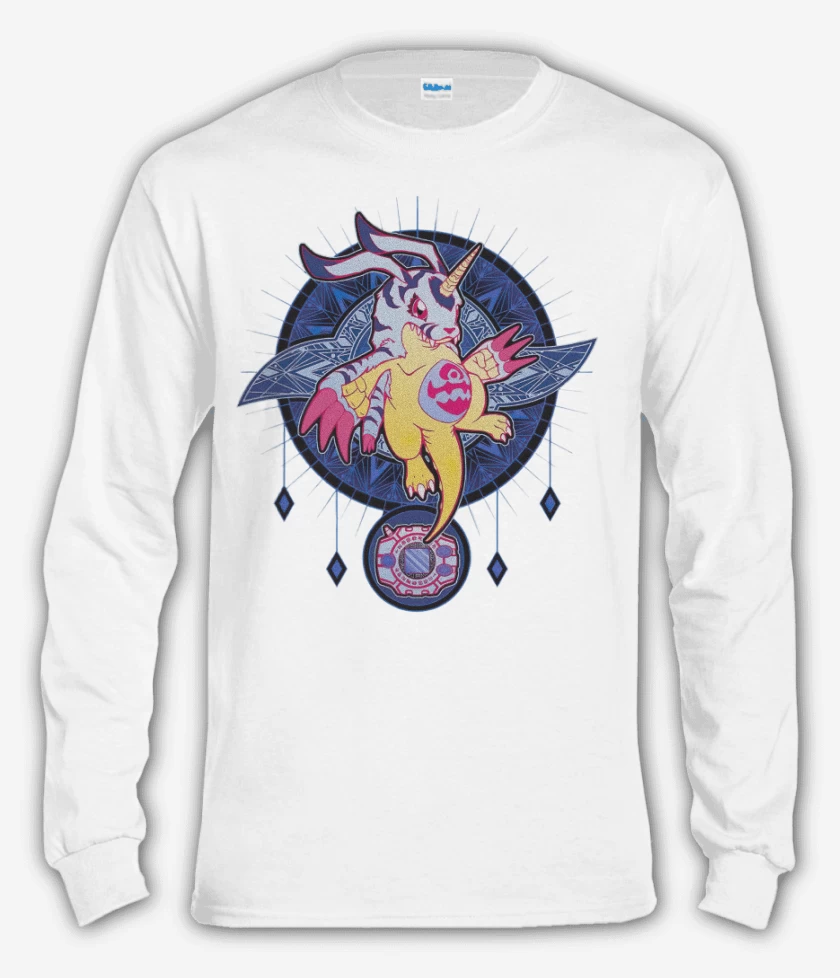 Polera manga larga Blanco de Gabumon 2