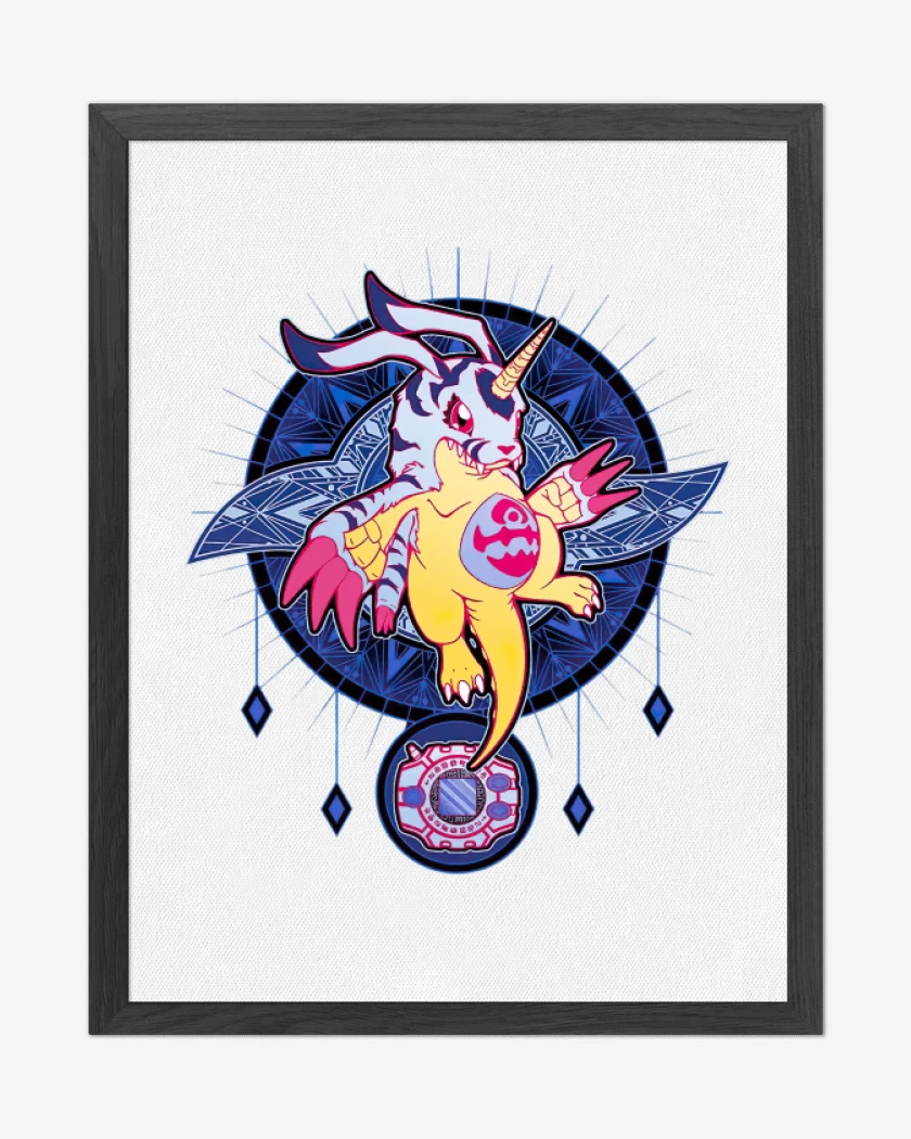 Cuadro decorativo Blanco de Gabumon 2