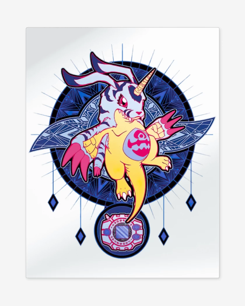 Print metalico Blanco de Gabumon 2