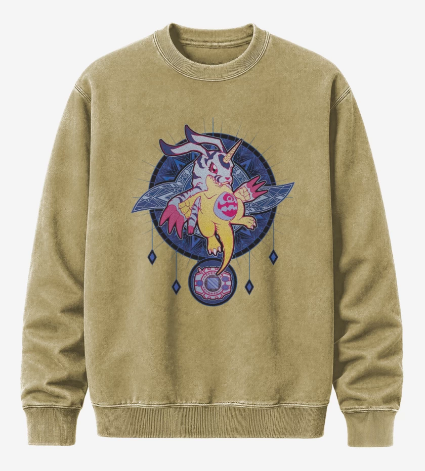 Poleron Polo Acid Wash Beige de Gabumon 2