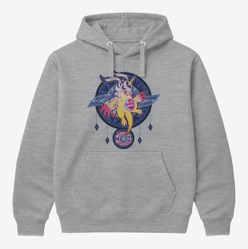 Polerón Canguro Gris Melange de Gabumon 2