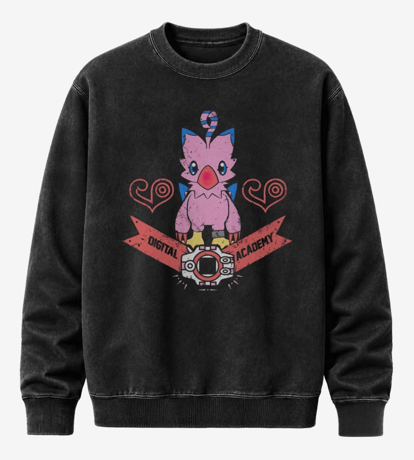 Poleron Polo Acid Wash Negro de Biyomon