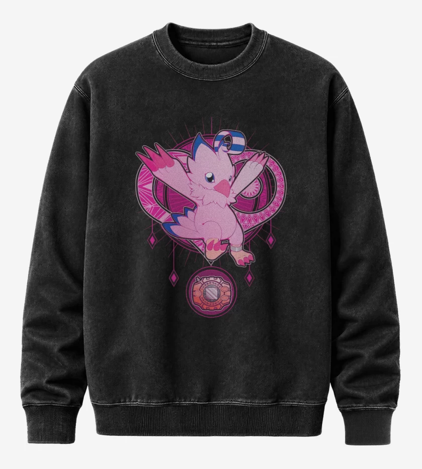 Poleron Polo Acid Wash Negro de Biyomon 2