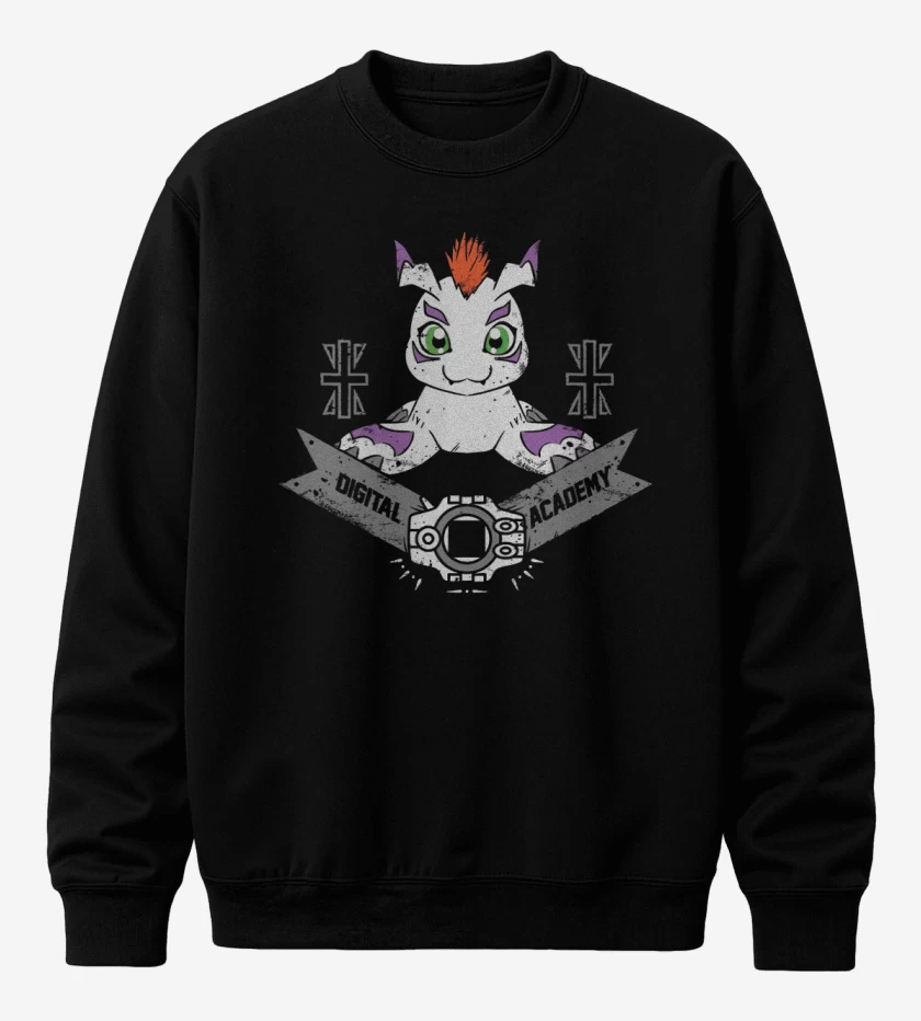 Poleron polo Negro de Gomamon