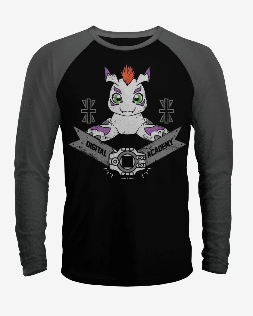 Polera Raglan Negro / Negro Heather de Gomamon