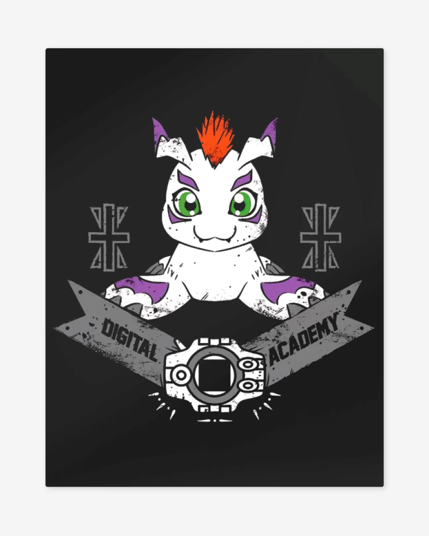 Print metalico Negro de Gomamon