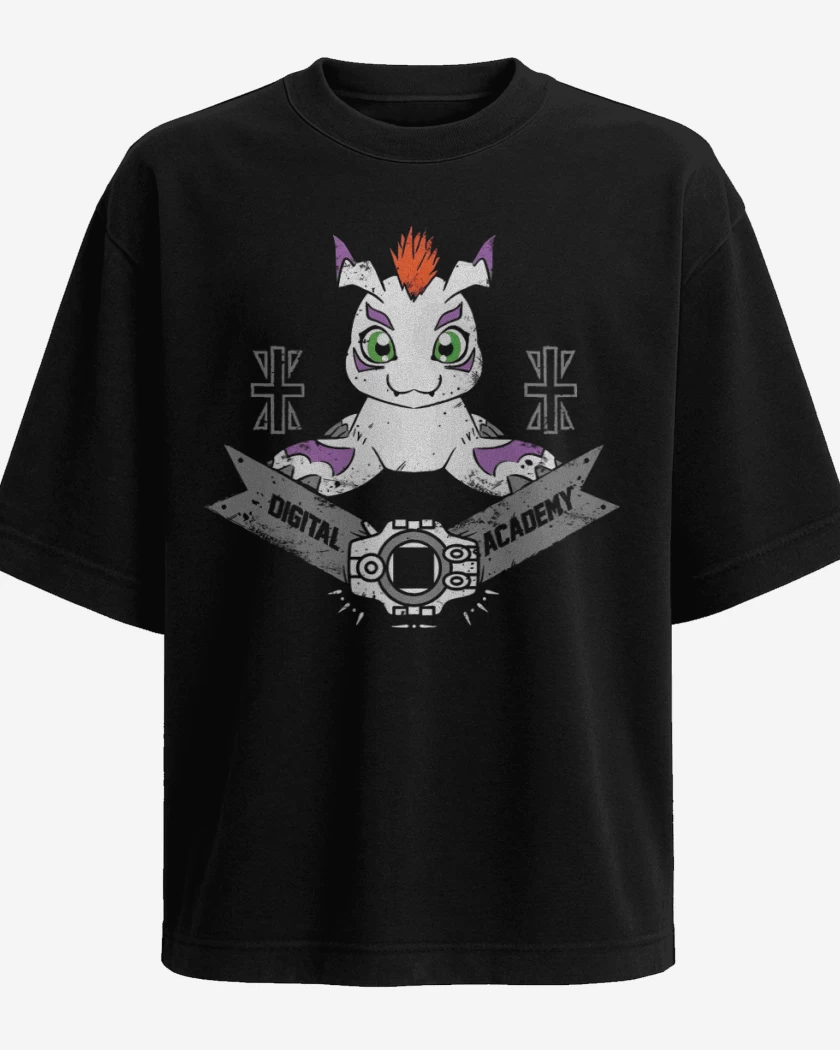 Polera Oversize Negro de Gomamon