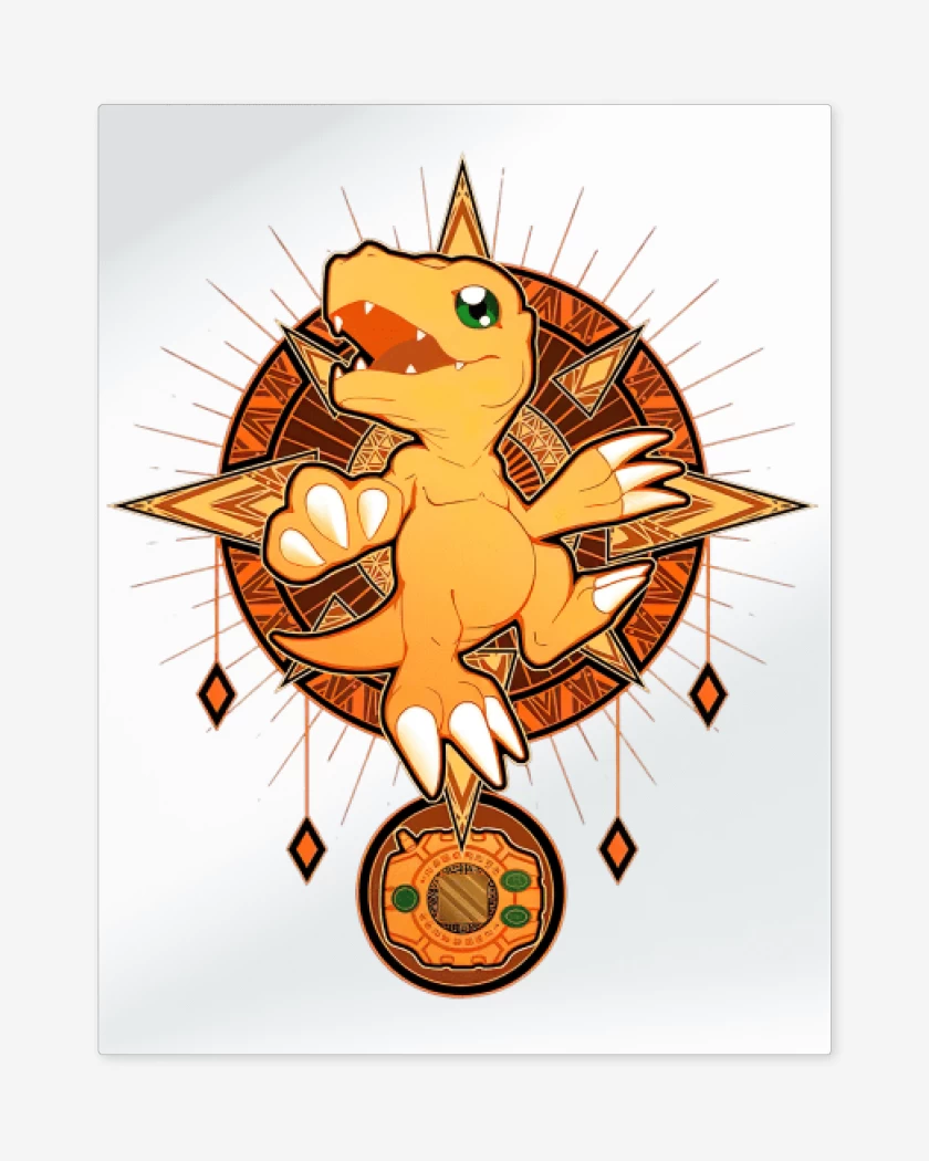 Print metalico Agumon nro 4