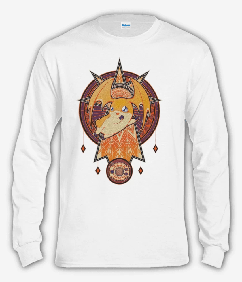 Polera manga larga Blanco de Patamon 2