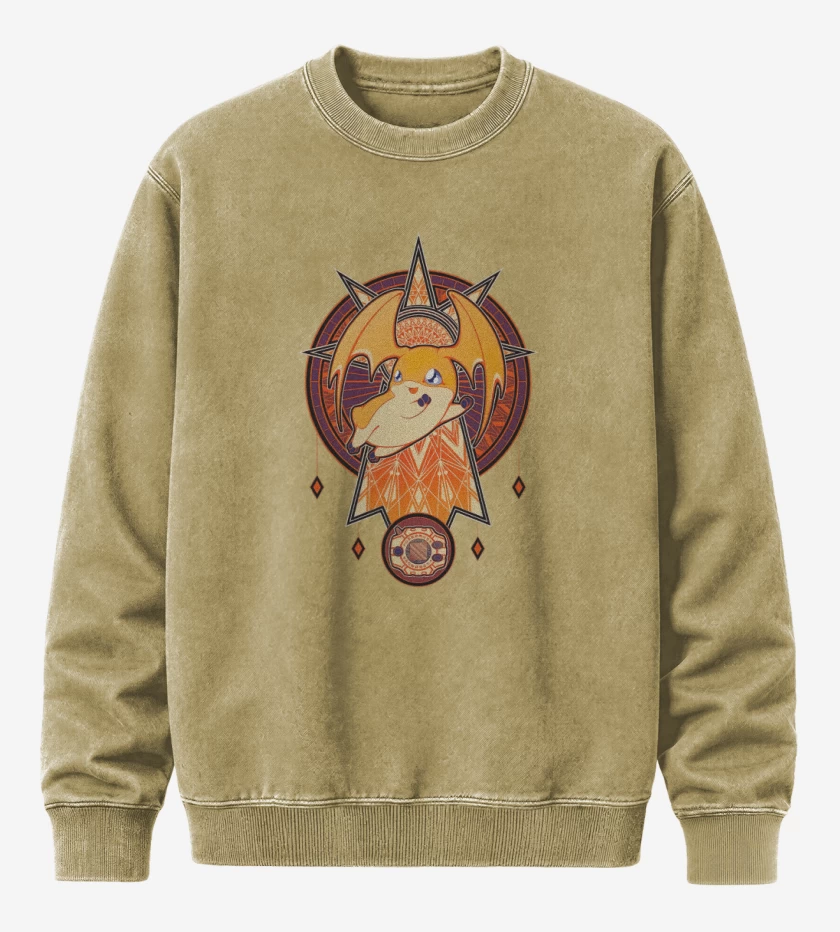 Poleron Polo Acid Wash Beige de Patamon 2