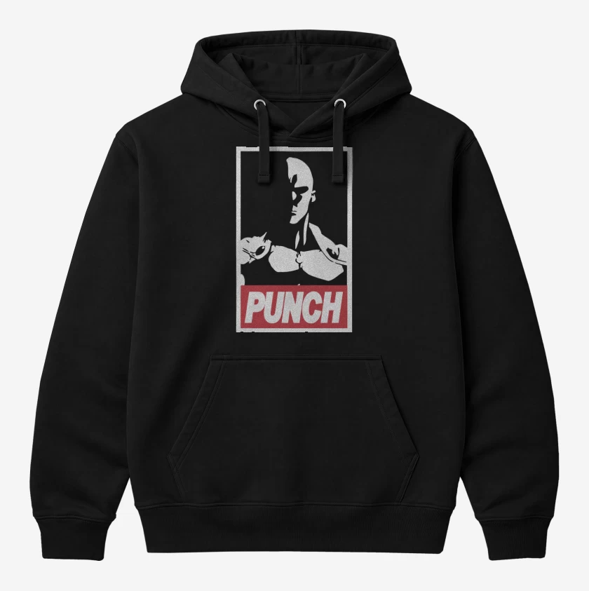 Polerón Canguro Negro de Punch
