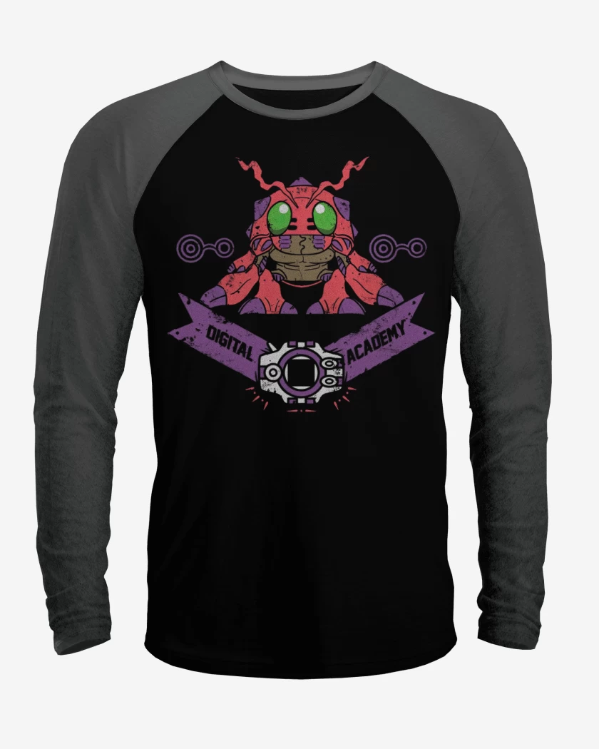Polera Raglan Negro / Negro Heather de Tentomon