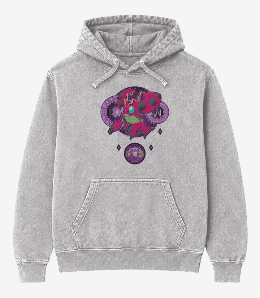 Poleron Canguro Acid Wash Gris Melange de Tentomon 2