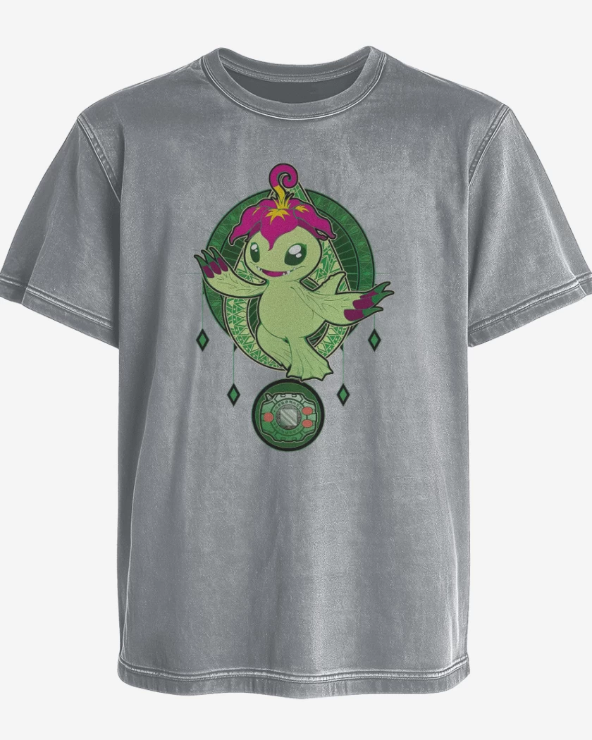 Polera desgastada Gris Melange de Palmon 2