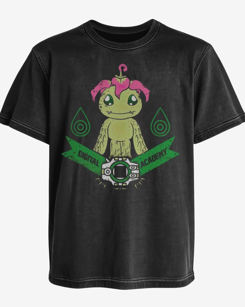 Polera desgastada Negro de Palmon 