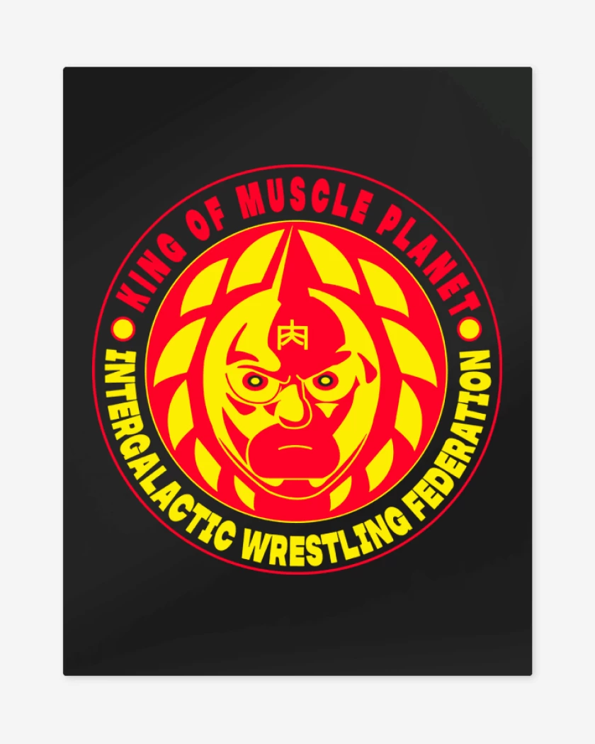 Print metalico Negro de King of Muscle Planet