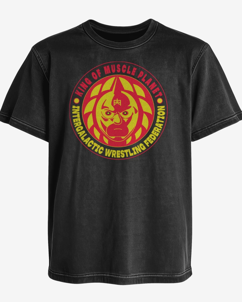 Polera desgastada King of Muscle Planet