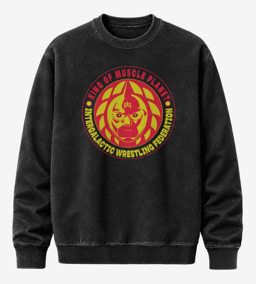 Poleron Polo Acid Wash Negro de King of Muscle Planet