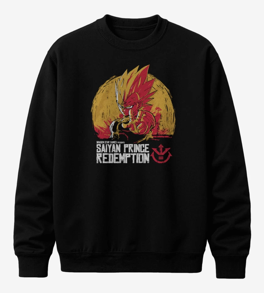 Poleron polo Negro de Saiyan Prince Redemption