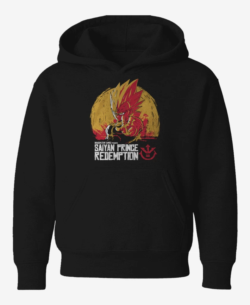 Poleron de niño Negro de Saiyan Prince Redemption