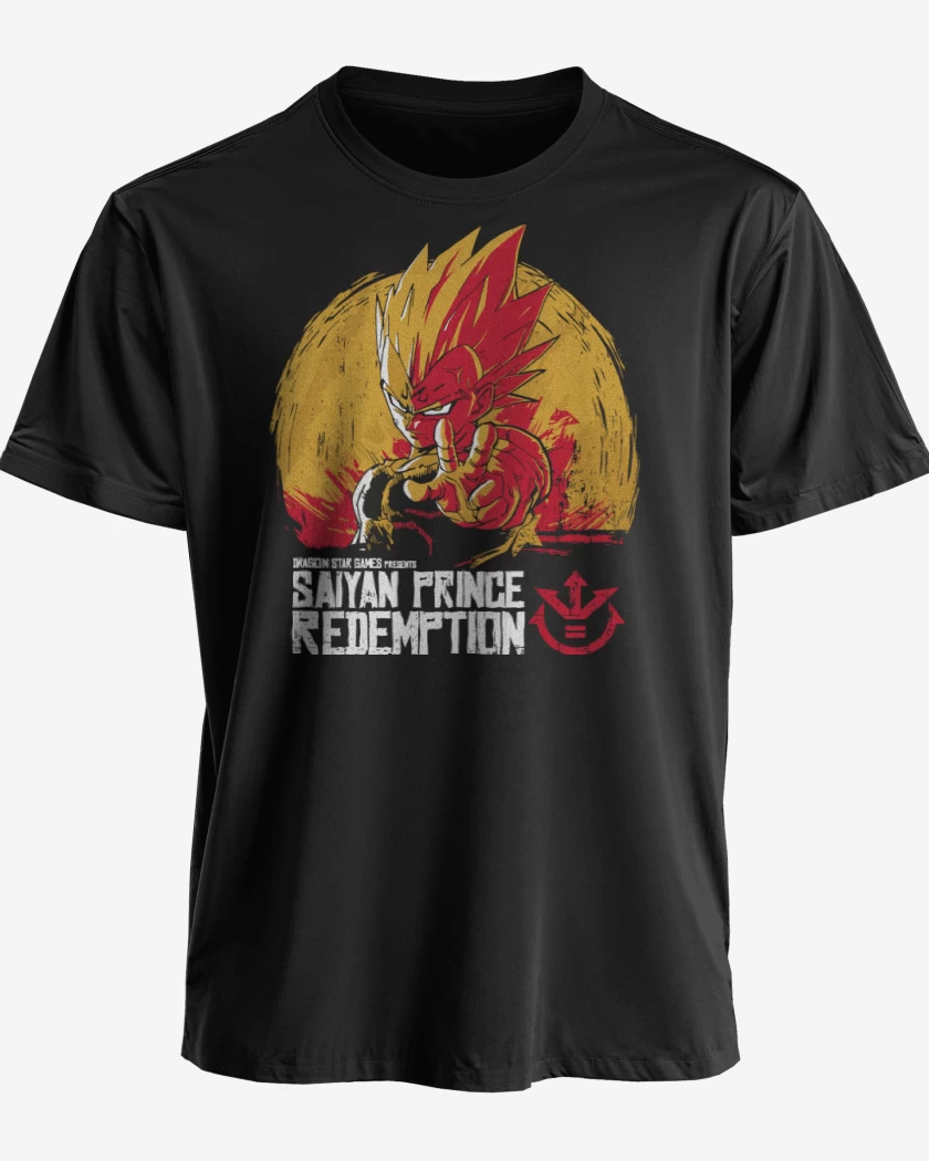 Polera premium Negro de Saiyan Prince Redemption