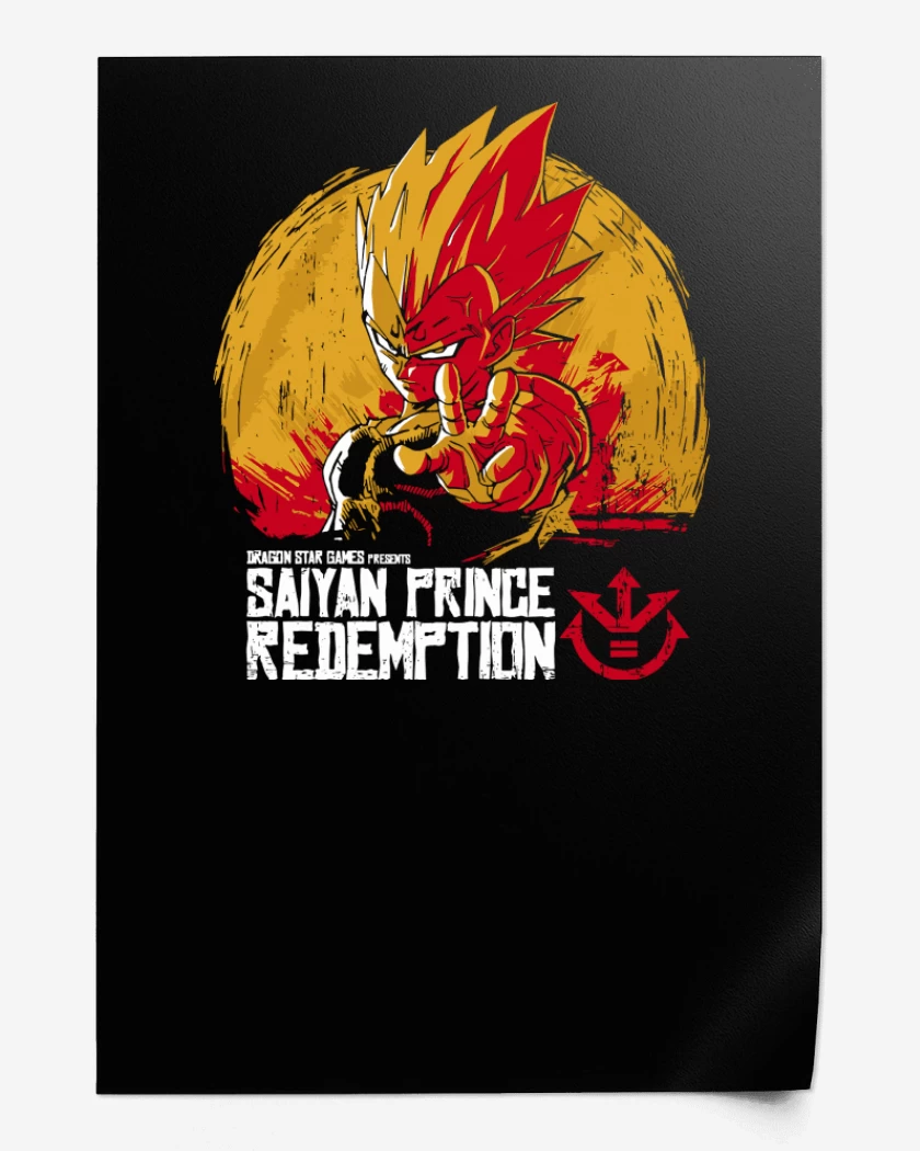 Print Negro de Saiyan Prince Redemption
