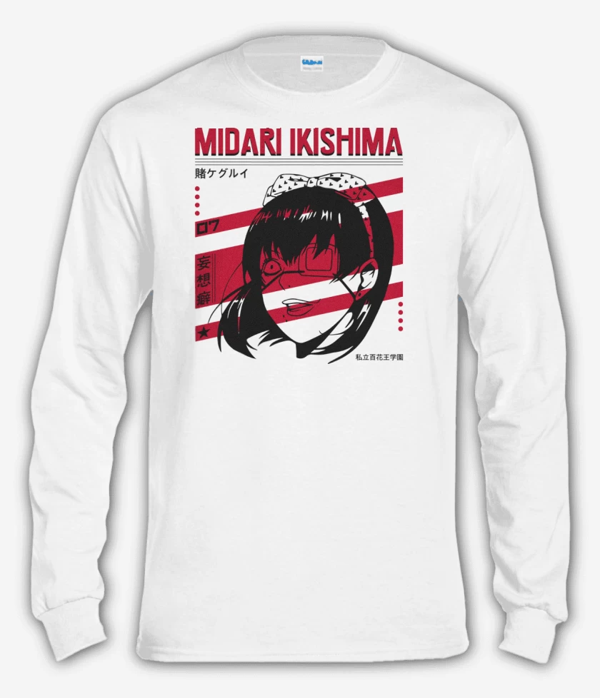 Polera manga larga Blanco de Midari Ikishima
