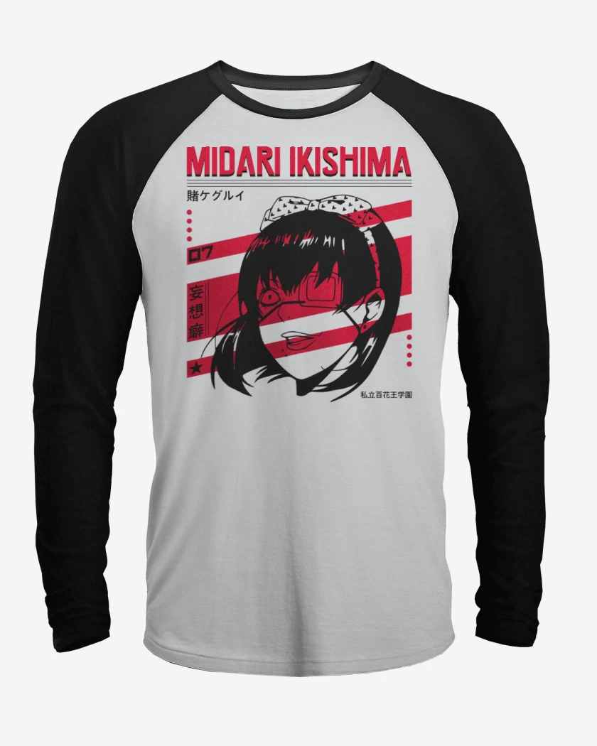 Polera Raglan Blanco / Negro de Midari Ikishima