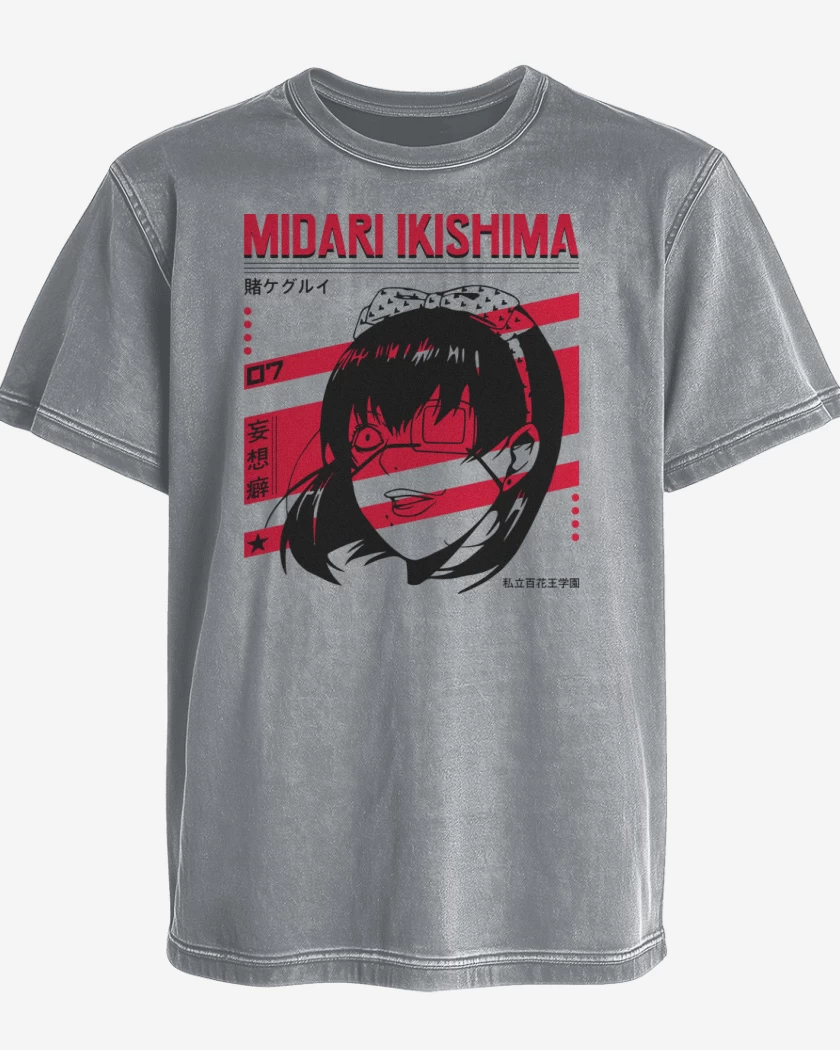Polera desgastada Gris Melange de Midari Ikishima