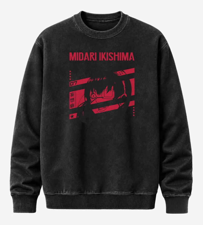 Poleron Polo Acid Wash Negro de Midari Ikishima