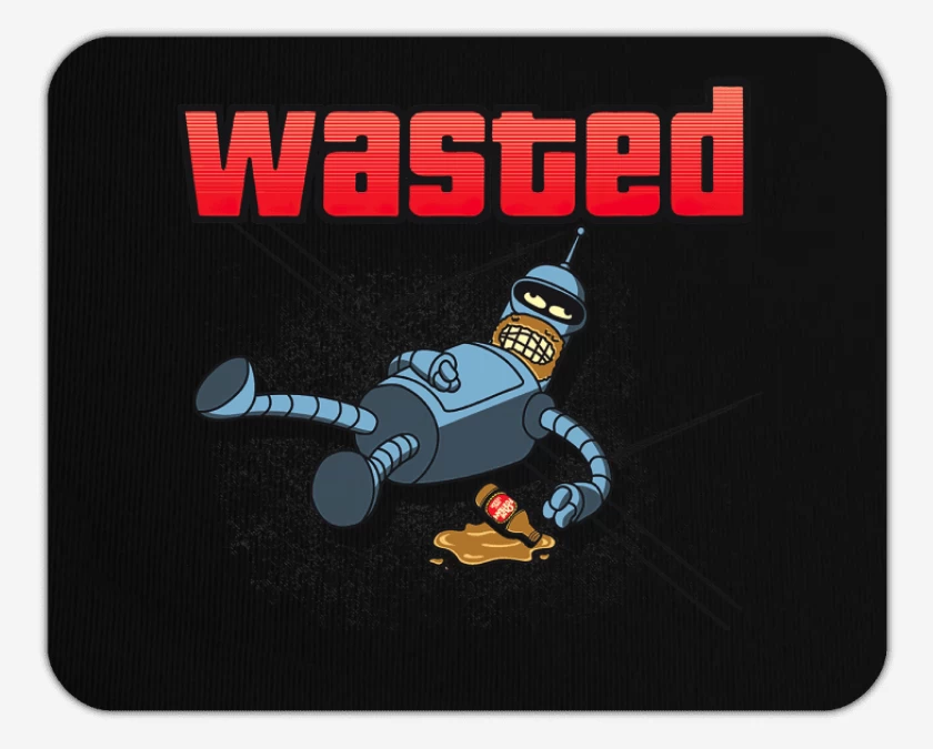 Mousepad Negro de Wasted Bender