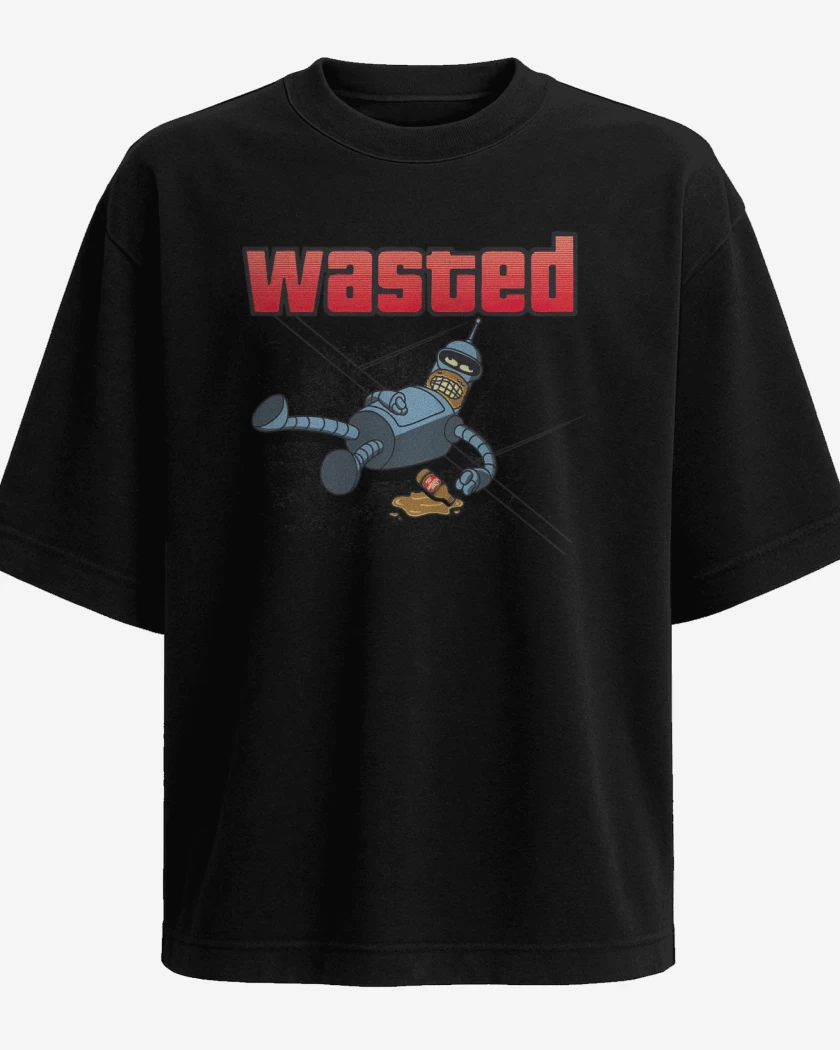 Polera Oversize Negro de Wasted Bender
