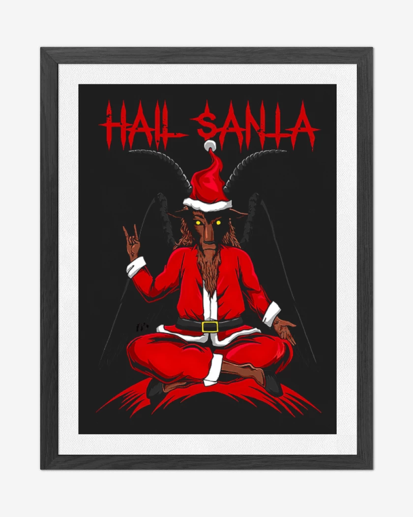 Cuadro decorativo Negro de Satan Claus