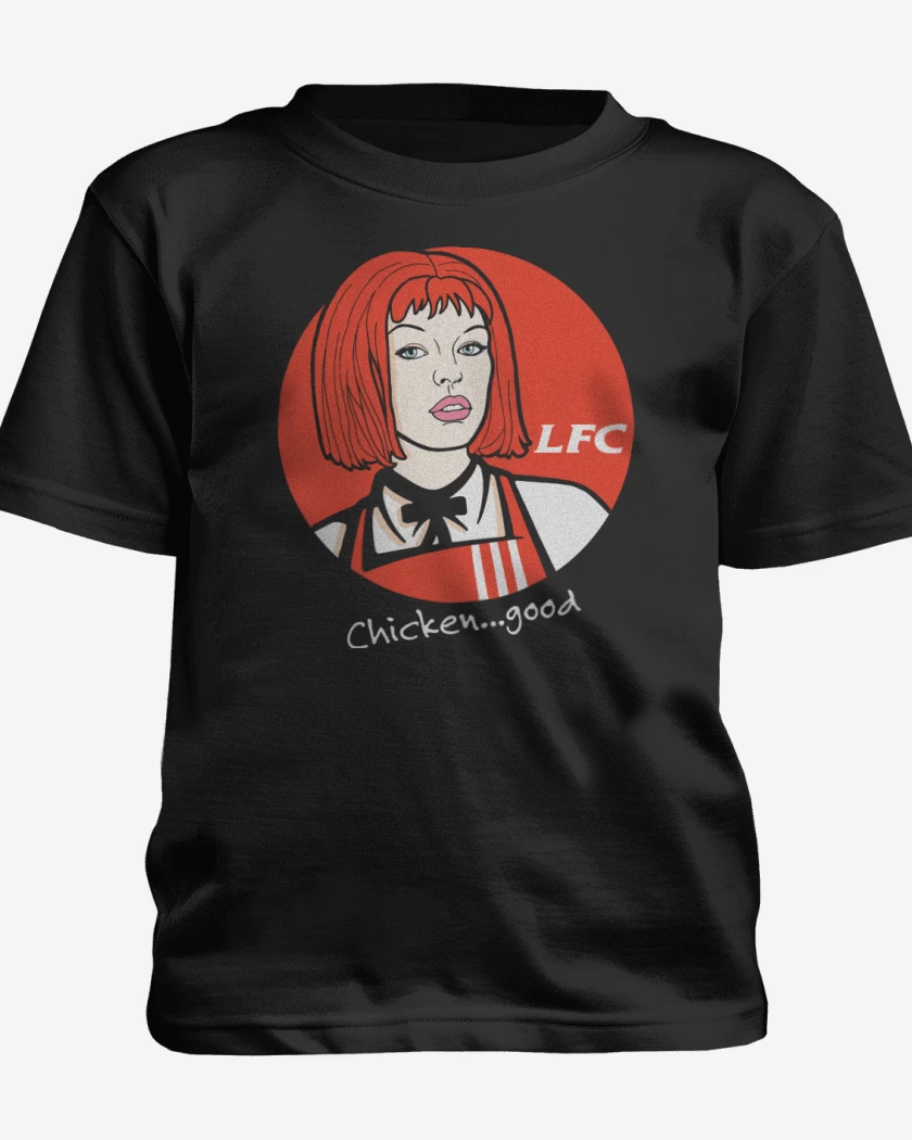 Polera de niño Negro de Leeloo Fried Chicken