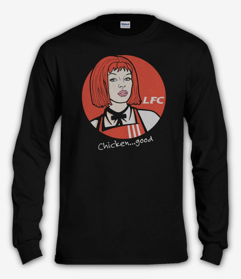 Polera manga larga Negro de Leeloo Fried Chicken