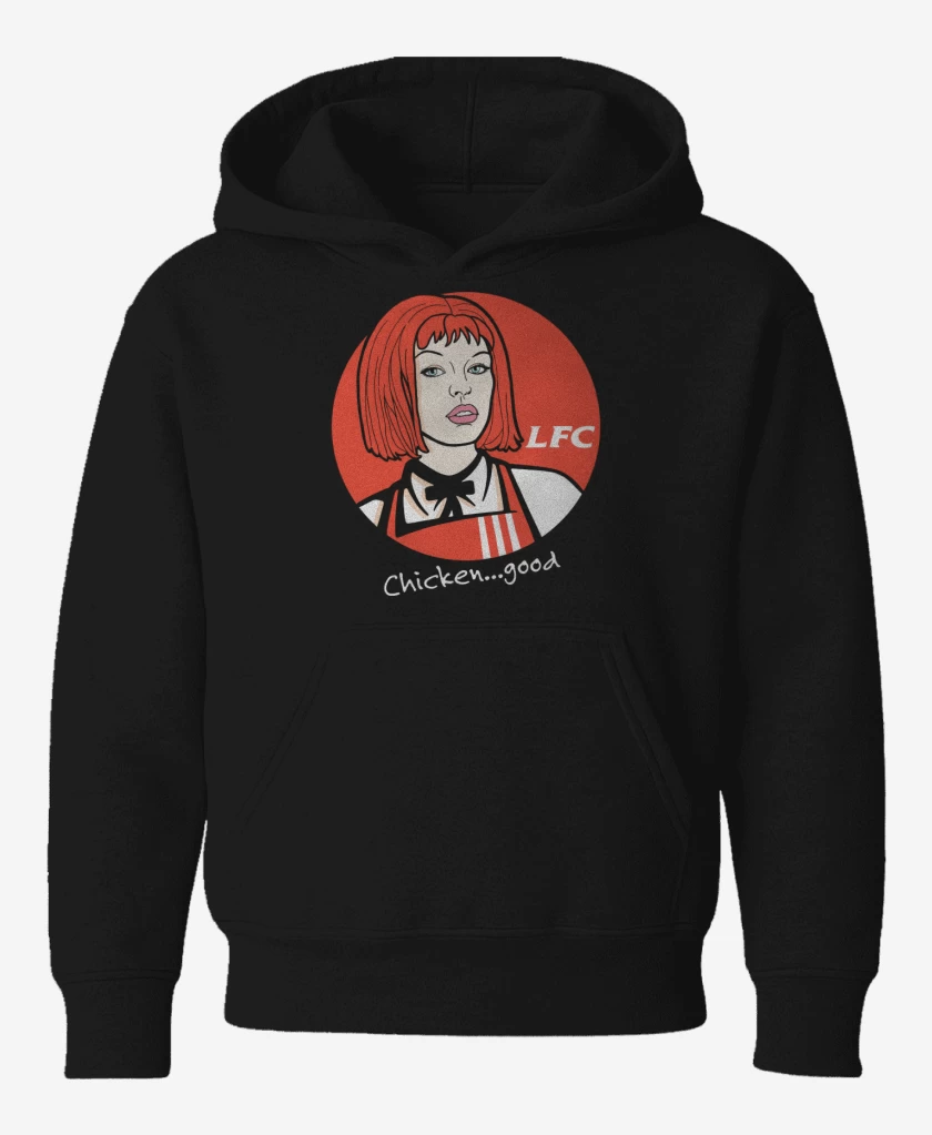 Poleron de niño Negro de Leeloo Fried Chicken