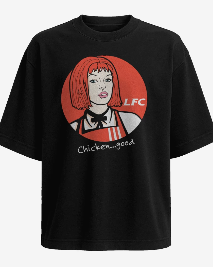 Polera Oversize Negro de Leeloo Fried Chicken