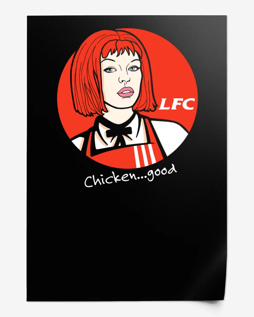 Print Negro de Leeloo Fried Chicken