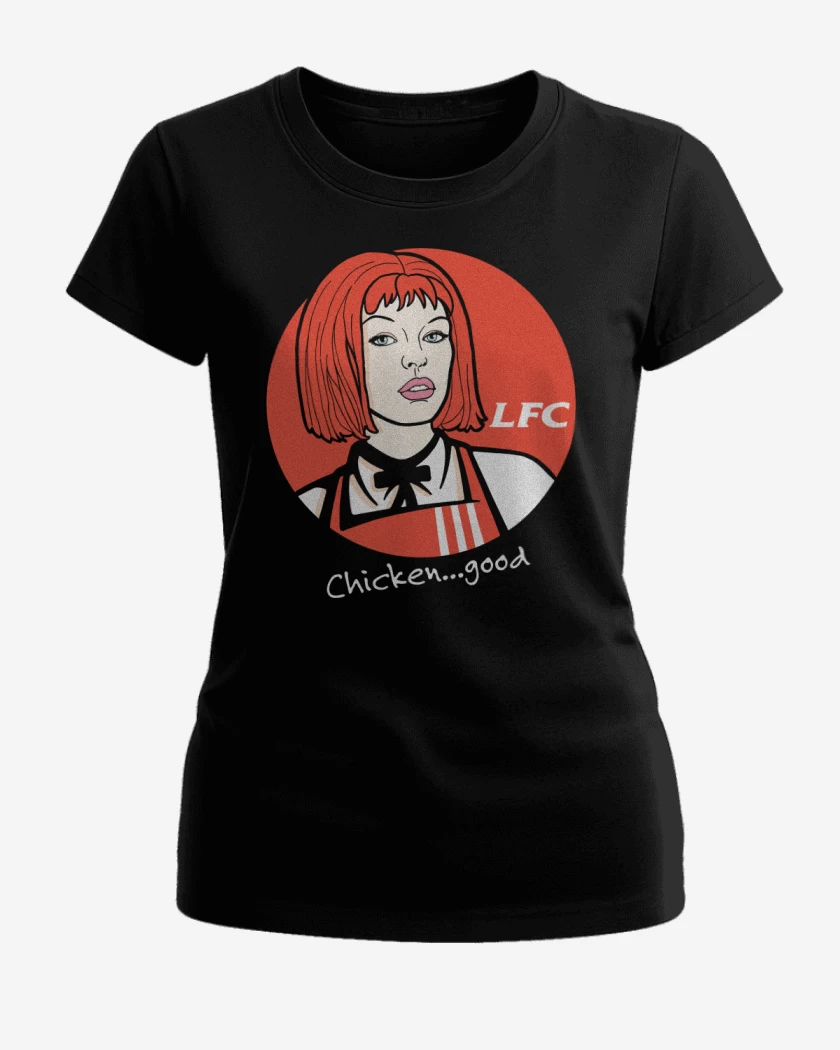 Polera de Mujer Negro de Leeloo Fried Chicken