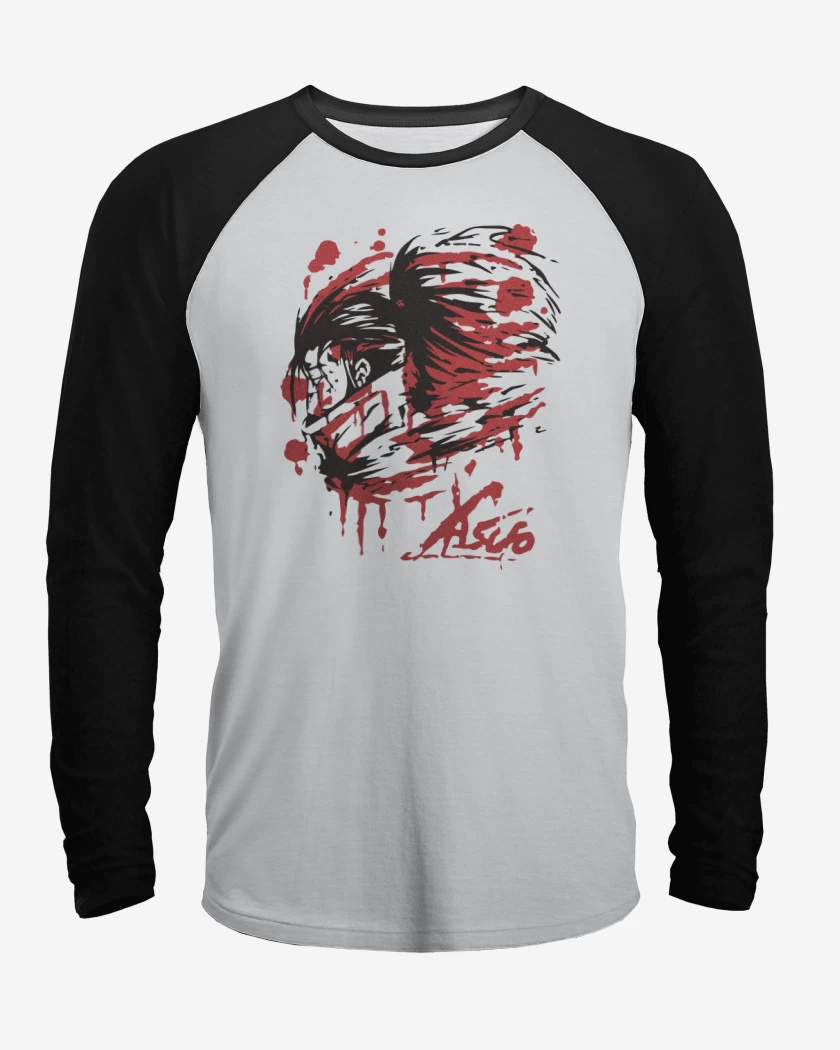 Polera Raglan Blanco / Negro de Yasuo