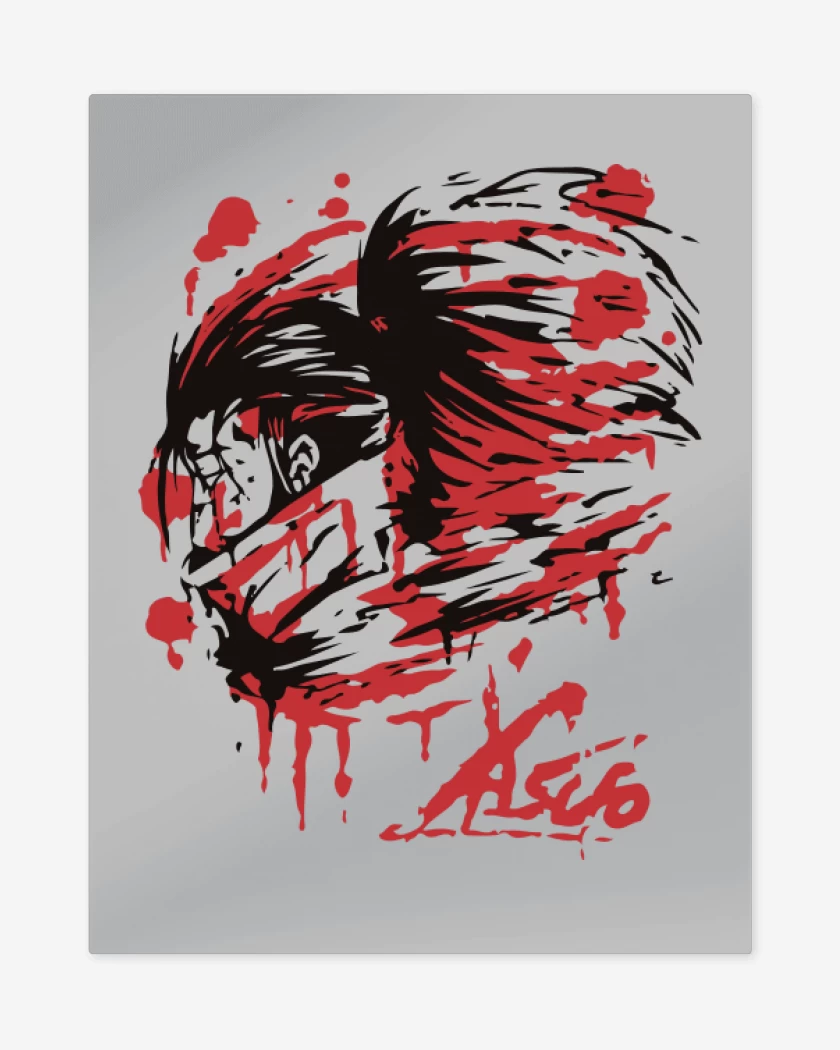 Print metalico Gris Melange de Yasuo